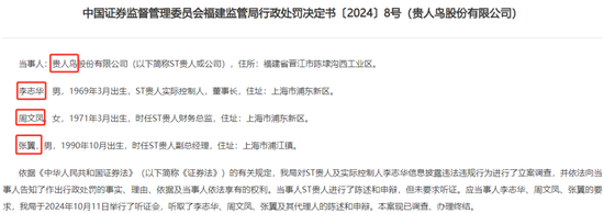 退市股贵人鸟及公司实控人，被罚超千万