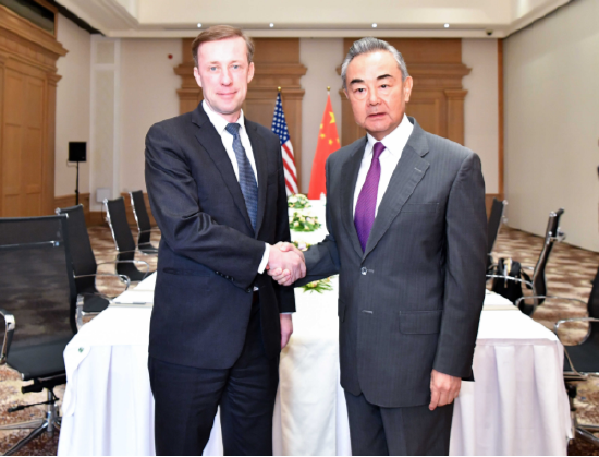王毅同美国总统国家安全事务助理沙利文举行会晤