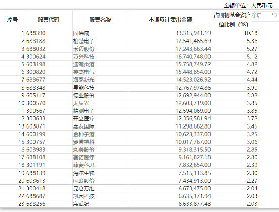 代表产品新华策略精选2024年半年报投资组合情况