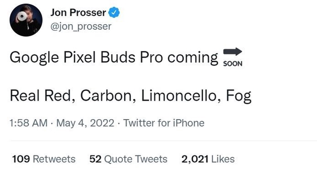 消息称谷歌将很快推出Pixel Buds Pro，对标苹果AirPods Pro