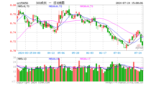 300成长ETF（159656）跌0.97%，成交额974.21万元