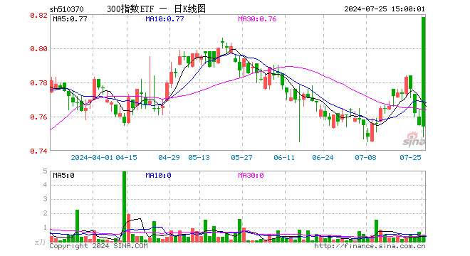 300指数ETF（510370）跌0.13%，成交额35.61万元