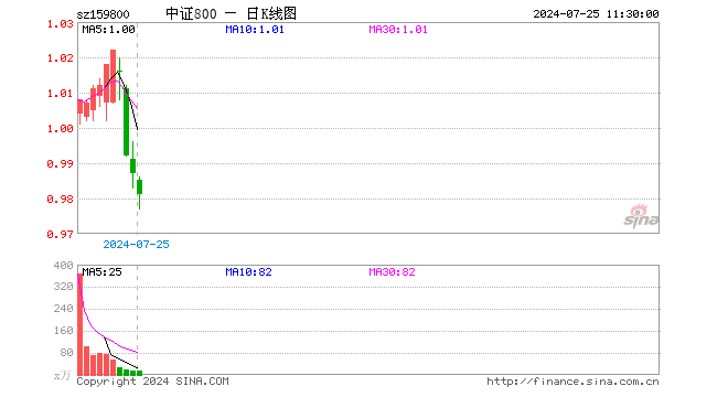 中证800ETF（159800）跌0.61%，半日成交额1231.54万元