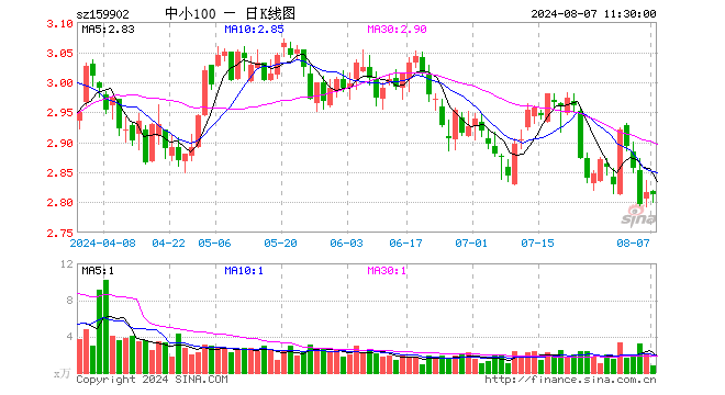 中小100ETF（159902）跌0.14%，半日成交额225.47万元