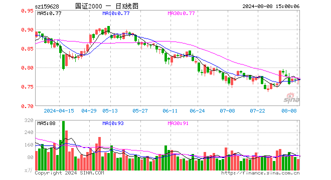 国证2000ETF（159628）涨0.13%，成交额5216.24万元