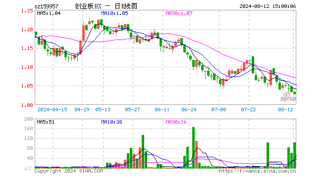 创业板100ETF华夏（159957）跌0.48%，成交额1.07亿元