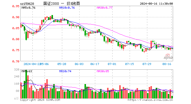 国证2000ETF（159628）跌0.26%，半日成交额1924.81万元