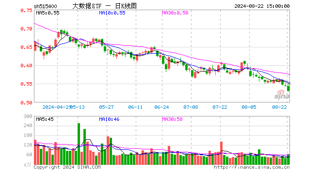 大数据ETF（515400）跌2.39%，成交额3316.11万元