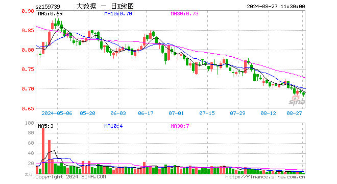 大数据ETF（159739）跌1.01%，半日成交额78.43万元