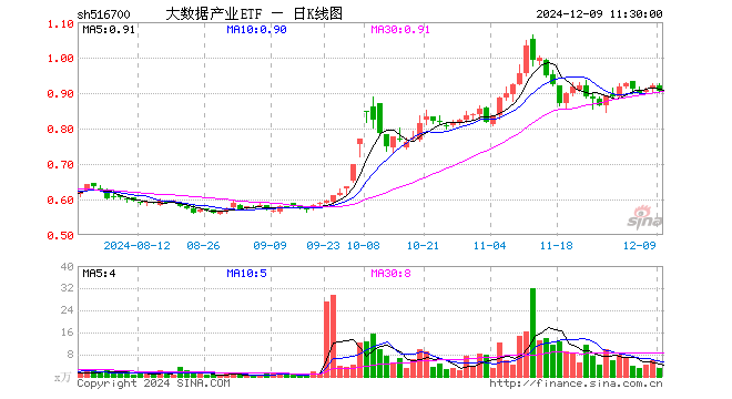 大数据产业ETF（516700）跌1.41%，半日成交额259.48万元