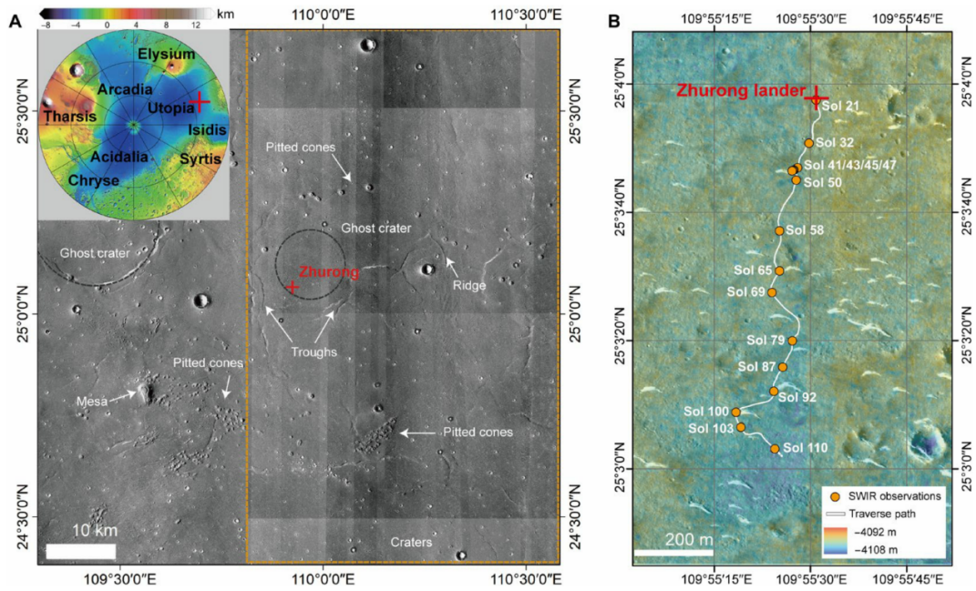 国际首次！祝融号发现火星近期水活动迹象
