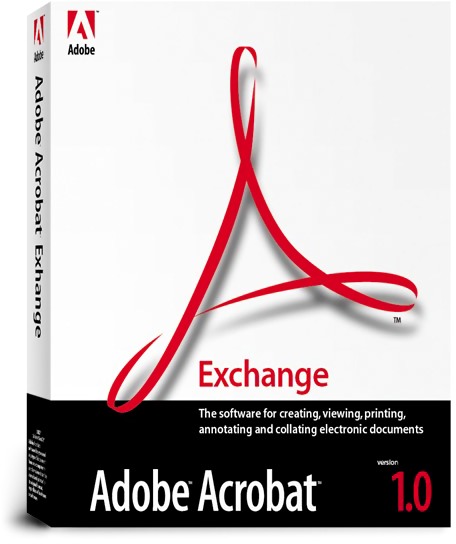 1993年Adobe正式发布史上第一款用于制作.pdf文件的软件Adobe Acrobat 1.0