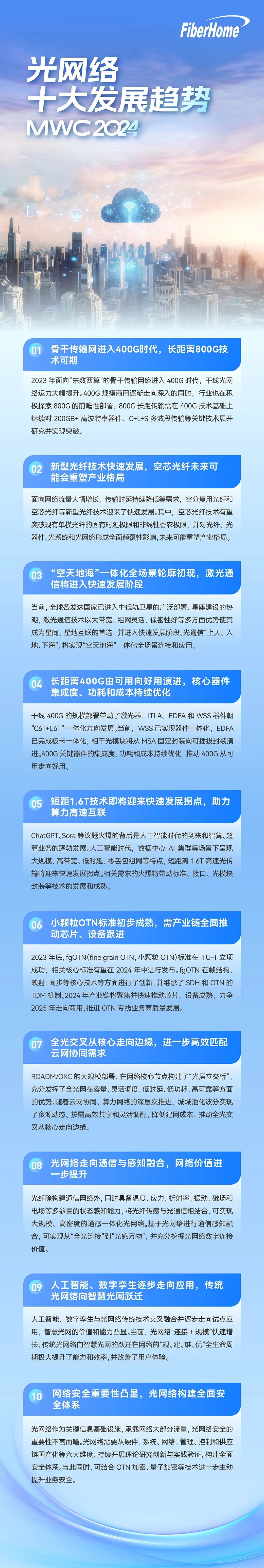 MWC 2024丨一图读懂光网络十大发展趋势