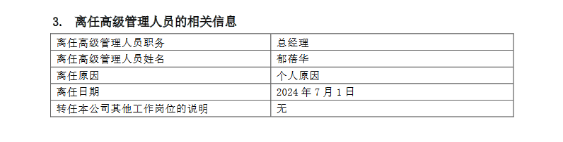 浦银安盛基金董事总经理郁蓓华离任，继任者为贝莱德前总经理张弛