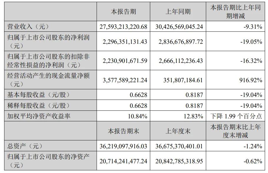 （双汇发展2024年半年报截图）