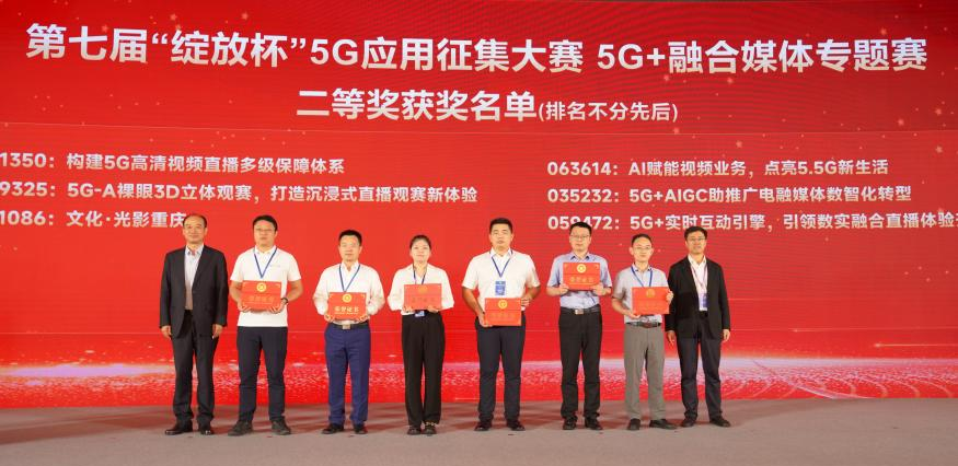 5G+融合媒体专题赛决赛颁奖仪式。