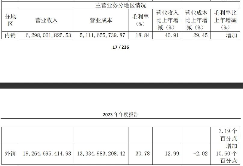 （赛轮轮胎2023年财报截图）