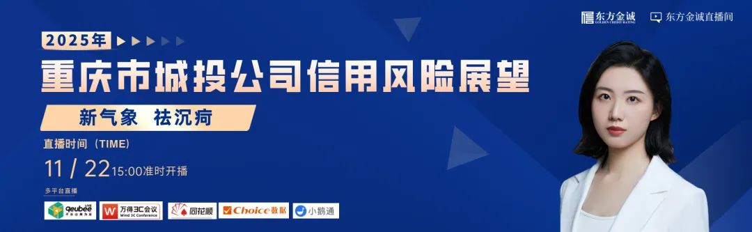 明日直播 | 新气象 祛沉疴——2025年重庆市城投公司信用风险展望