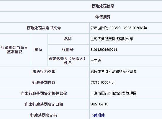 倍至冲牙器违法被罚 在薇娅直播间里虚假宣传