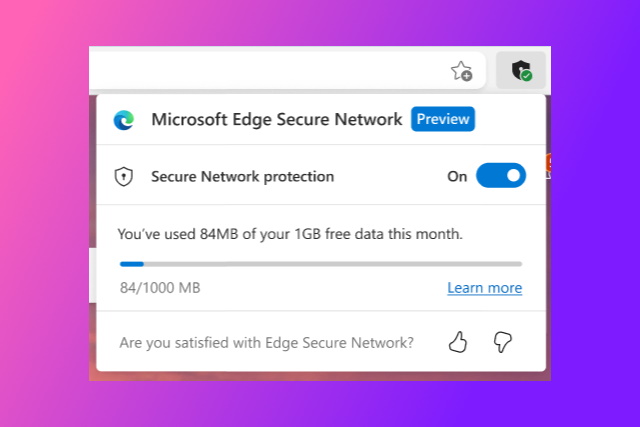 微软Edge浏览器内置VPN功能