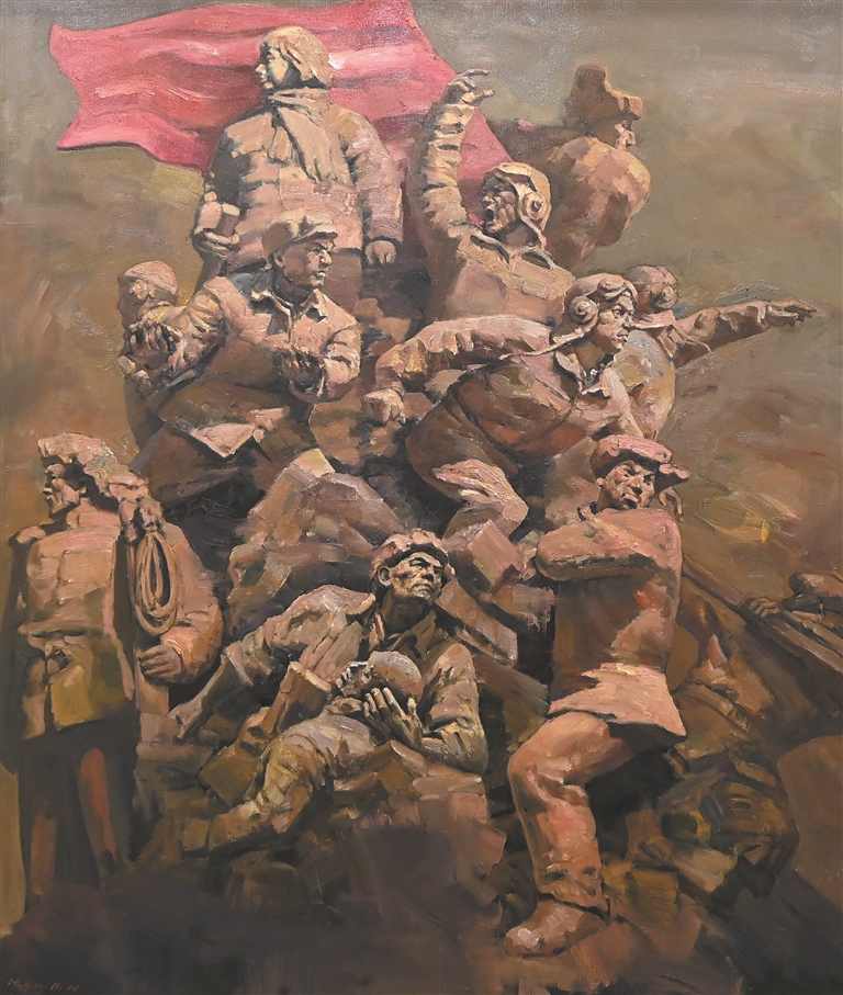 不朽的丰碑——中国人民志愿军（油画） 芮浩文 绘