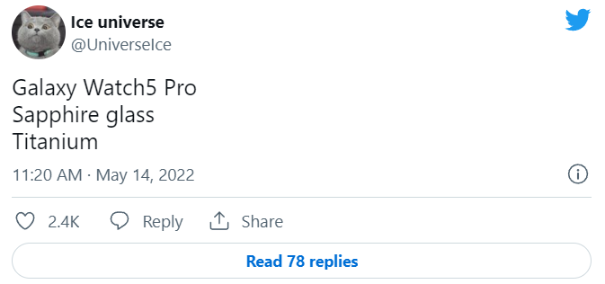三星Galaxy Watch 5 Pro爆料：蓝宝石玻璃+钛合金外壳，更耐刮擦