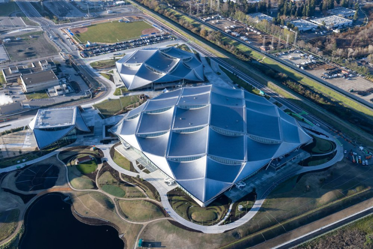 谷歌湾景区总部启用，屋顶由9万块太阳能电池板组成