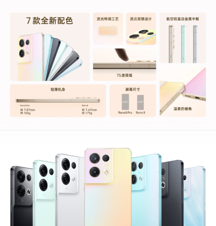 OPPO Reno8系列正式发布：首发骁龙7，售价2499元起