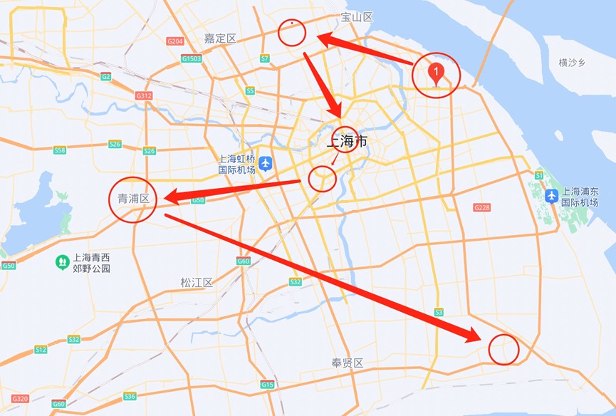 货车原本的计划路线，制图：五环外