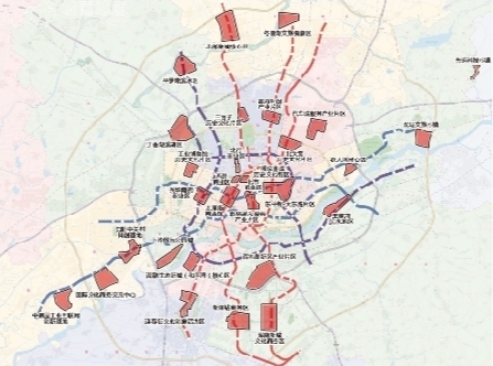 沈阳中心城区核心发展板块分布图。沈阳市土地储备服务中心供图