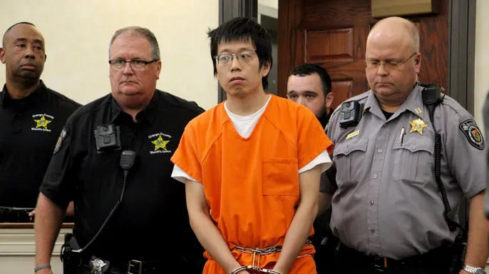 ▲齐太磊被控犯有一级谋杀和校内持有枪支罪