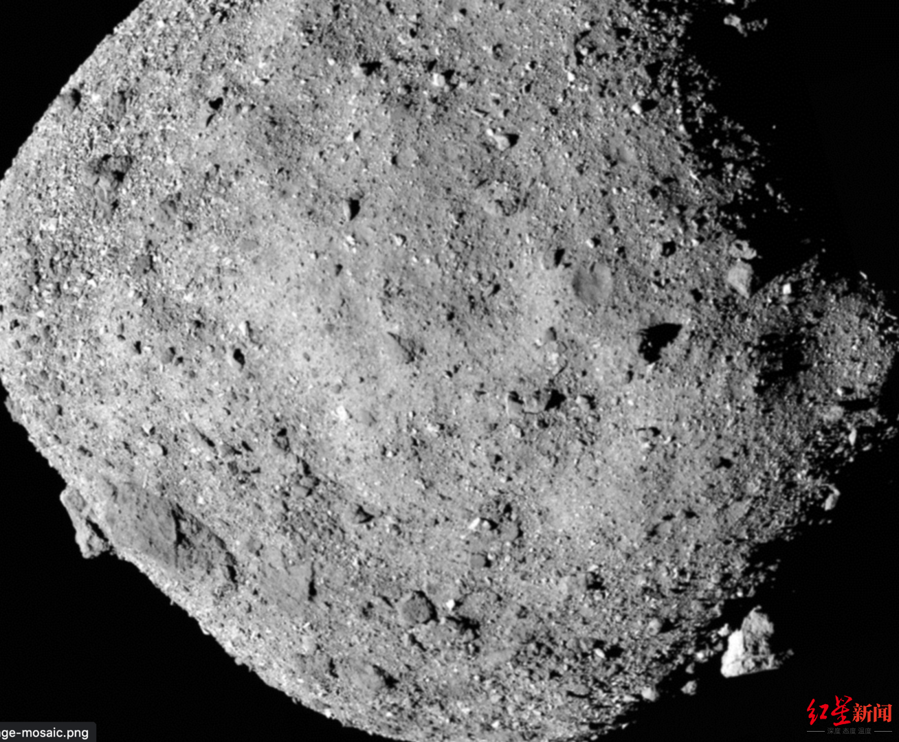 ↑小行星“贝努”的外观