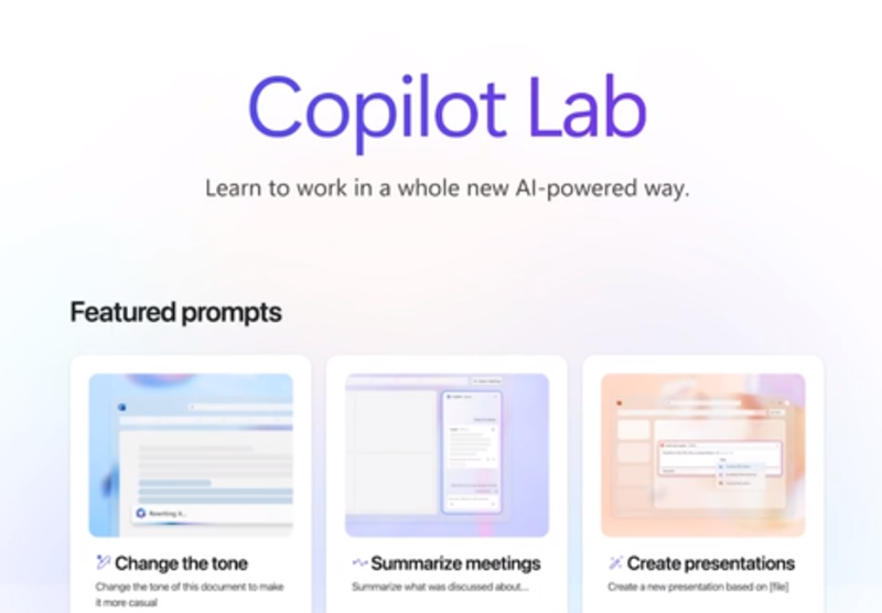 微软11月将推出 Copilot Lab：员工可交流分享 AI 使用心得