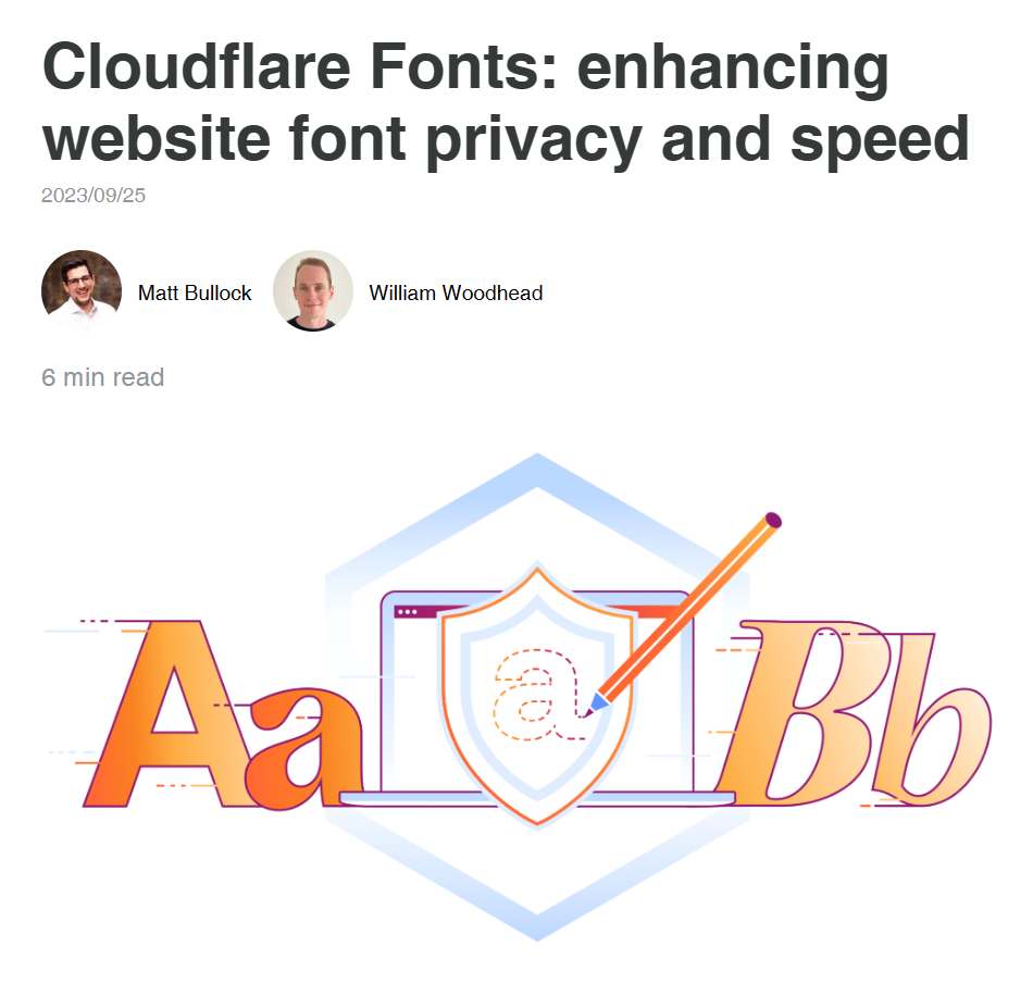 Cloudflare 上线自家字体平台：改善网页引用元素速度，挑战 Google Fonts 地位