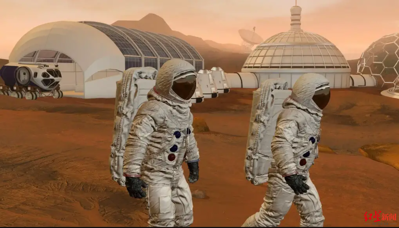 ▲科幻作品中的火星殖民场景 资料图