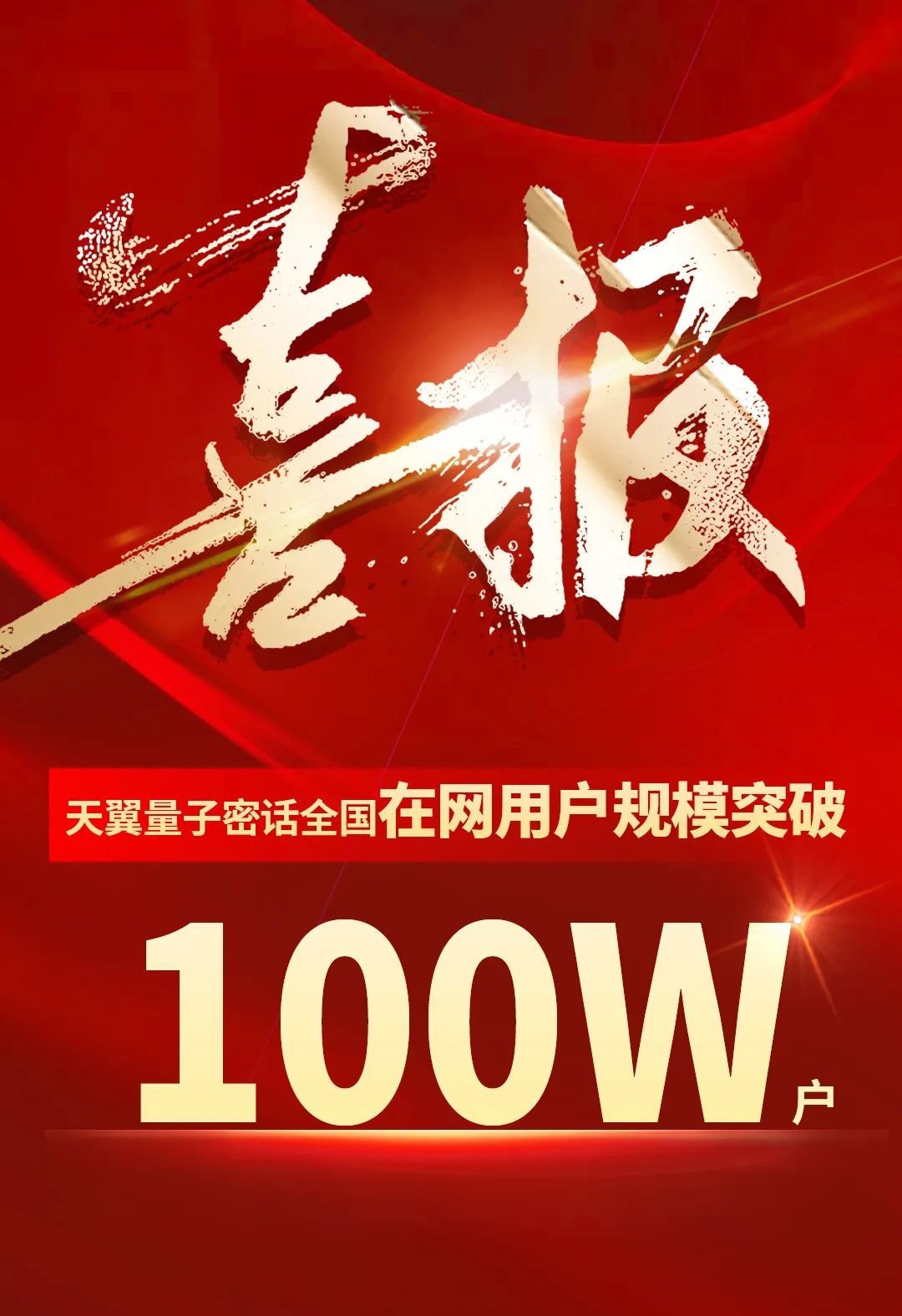 中国电信：天翼量子密话全国在网用户规模突破 100 万户