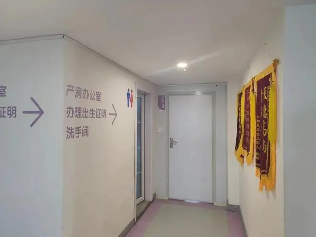 ↑出生证明在襄阳市健桥医院7楼办理。图据上游新闻