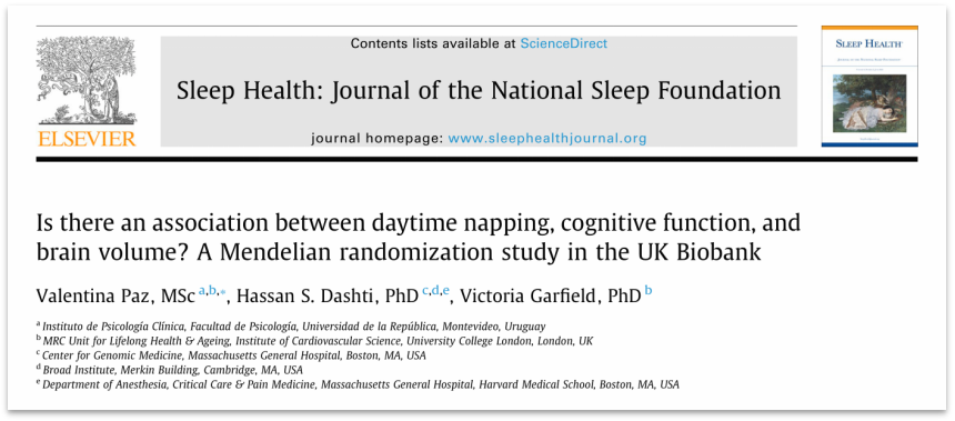要想衰老慢，午睡不可少！近40万人MR研究：有午睡习惯的人有更大的脑容量，相当于延缓衰老2.6-6.5岁