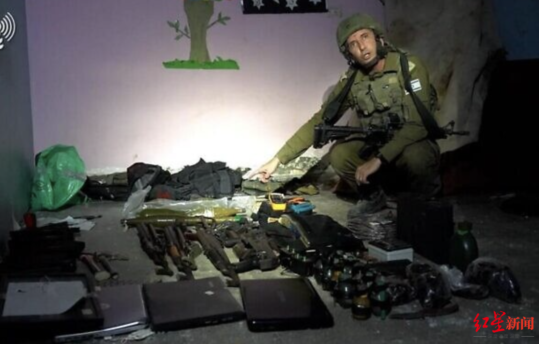 ▲以军称，搜查了位于加沙城的兰提西儿童医院，并在医院地下室发现哈马斯武器