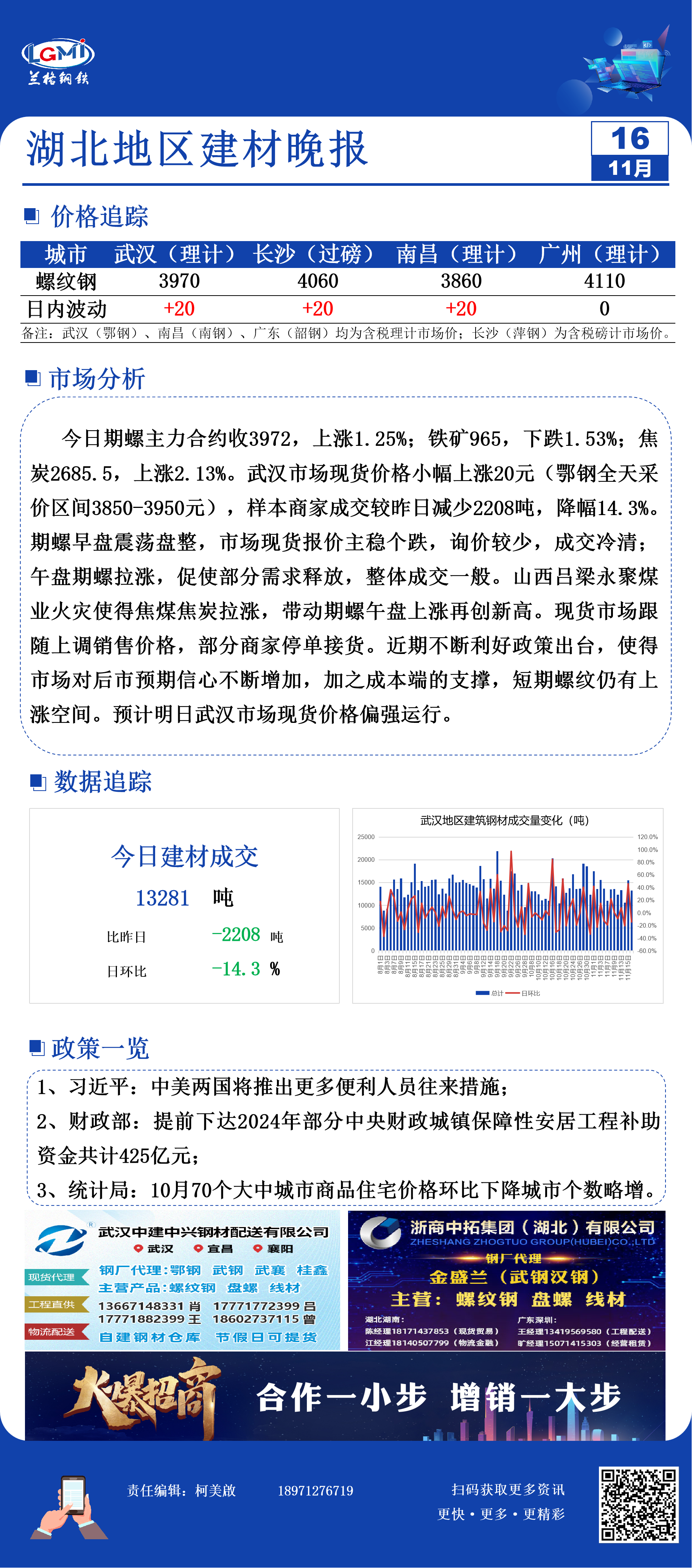 武汉市场建材价格小幅上涨   高位成交受阻