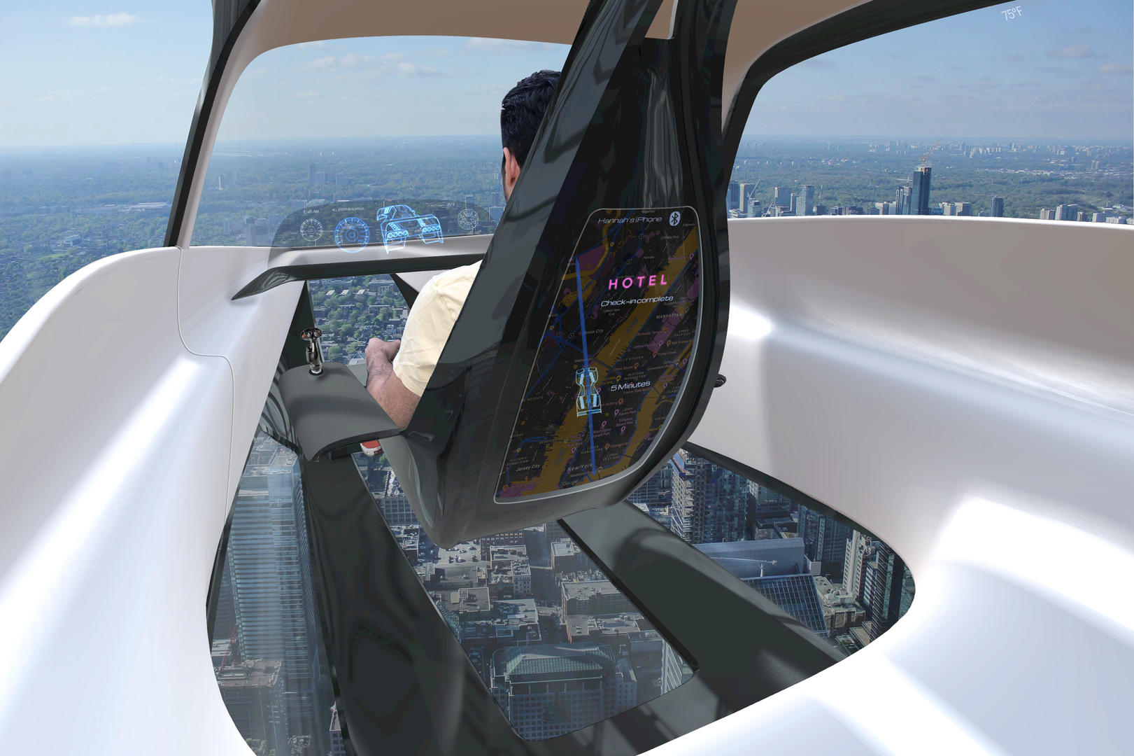 ▲初创公司Urban eVTOL展示全新电能飞行概念车