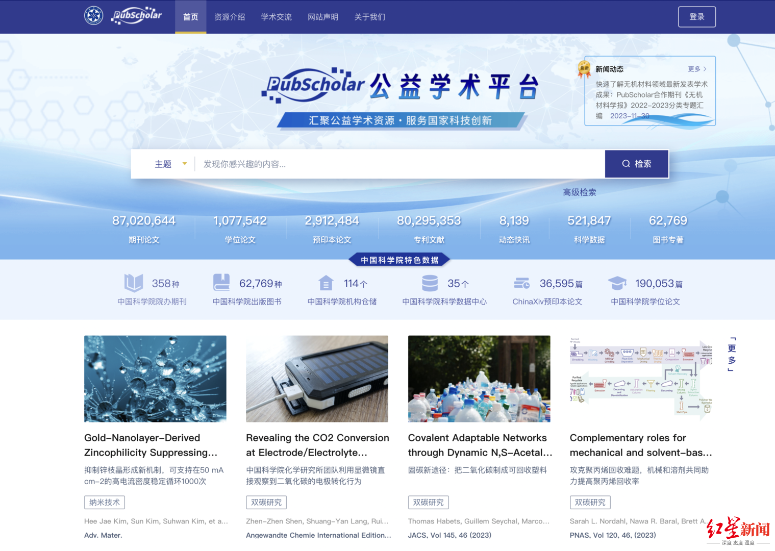 中国科学院公益学术平台上线月余：首批合作期刊超200家，可免费获取文献8000万篇