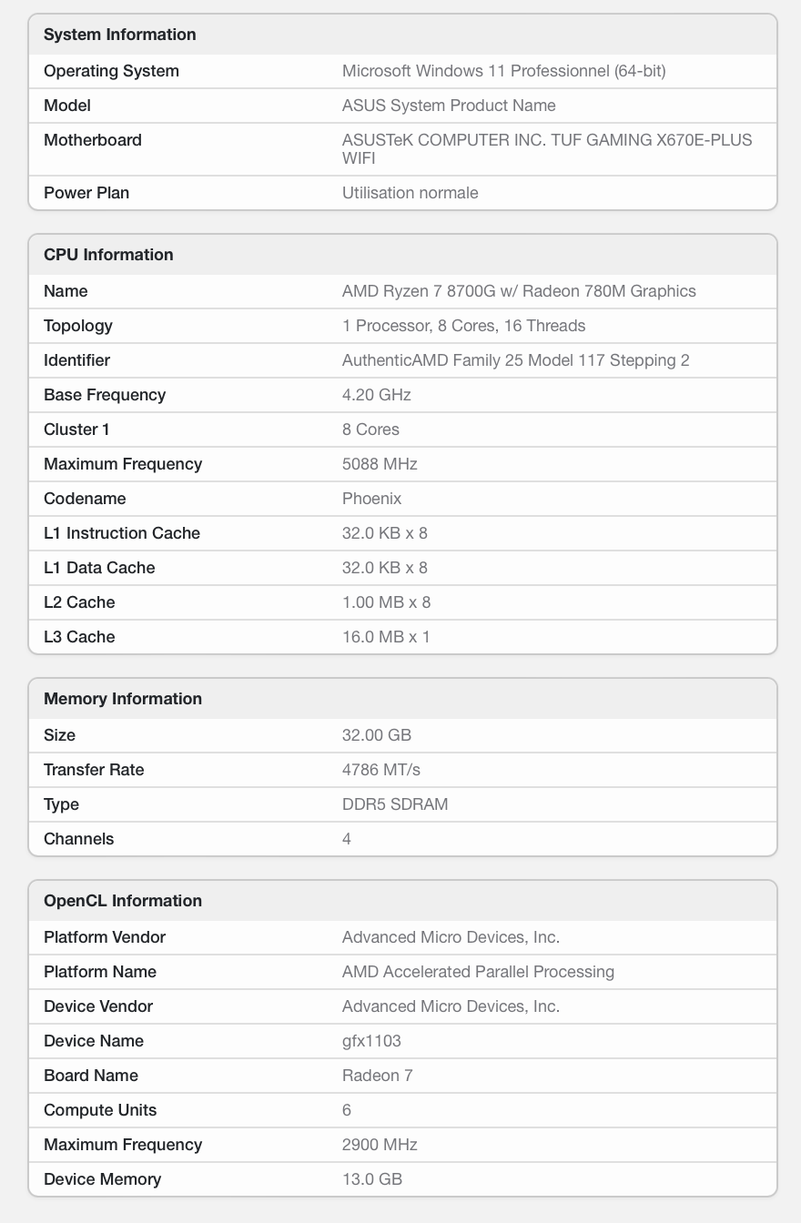 AMD R7 8700G 桌面 APU 曝光：核显频率比 7840HS 高 0.2GHz