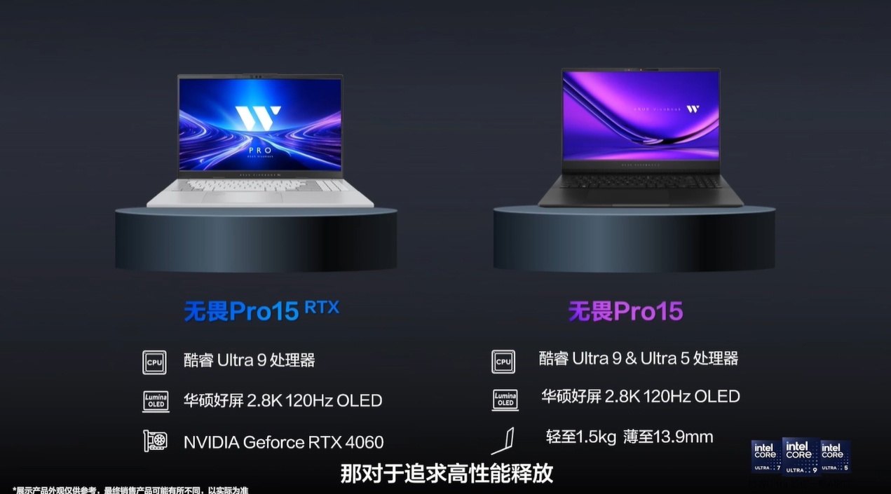 华硕发布无畏 Pro15 2024 笔记本：酷睿 Ultra 9 / 5 处理器，2.8K OLED 显示屏