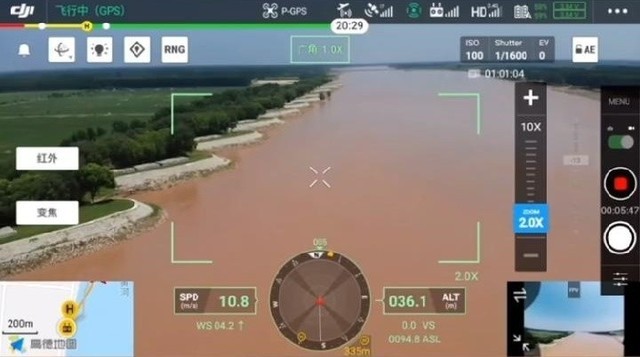 图：无人机巡检濮阳段黄河