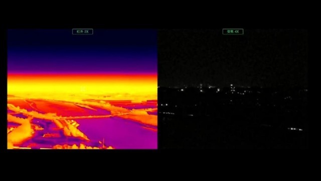 图：红外无人机在夜间也能监测水位、水温