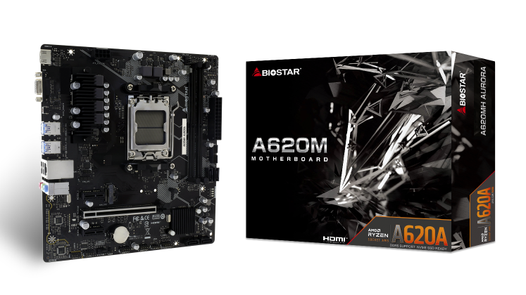 映泰推出 A620MH Aurora 主板，采用新款 AMD A620A 芯片组