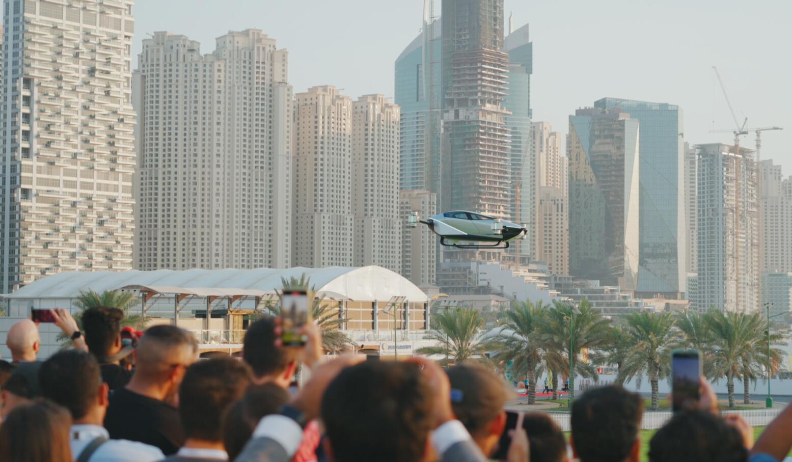 小鹏汇天旅航者X2在迪拜公开首飞 图片来源：企业提供