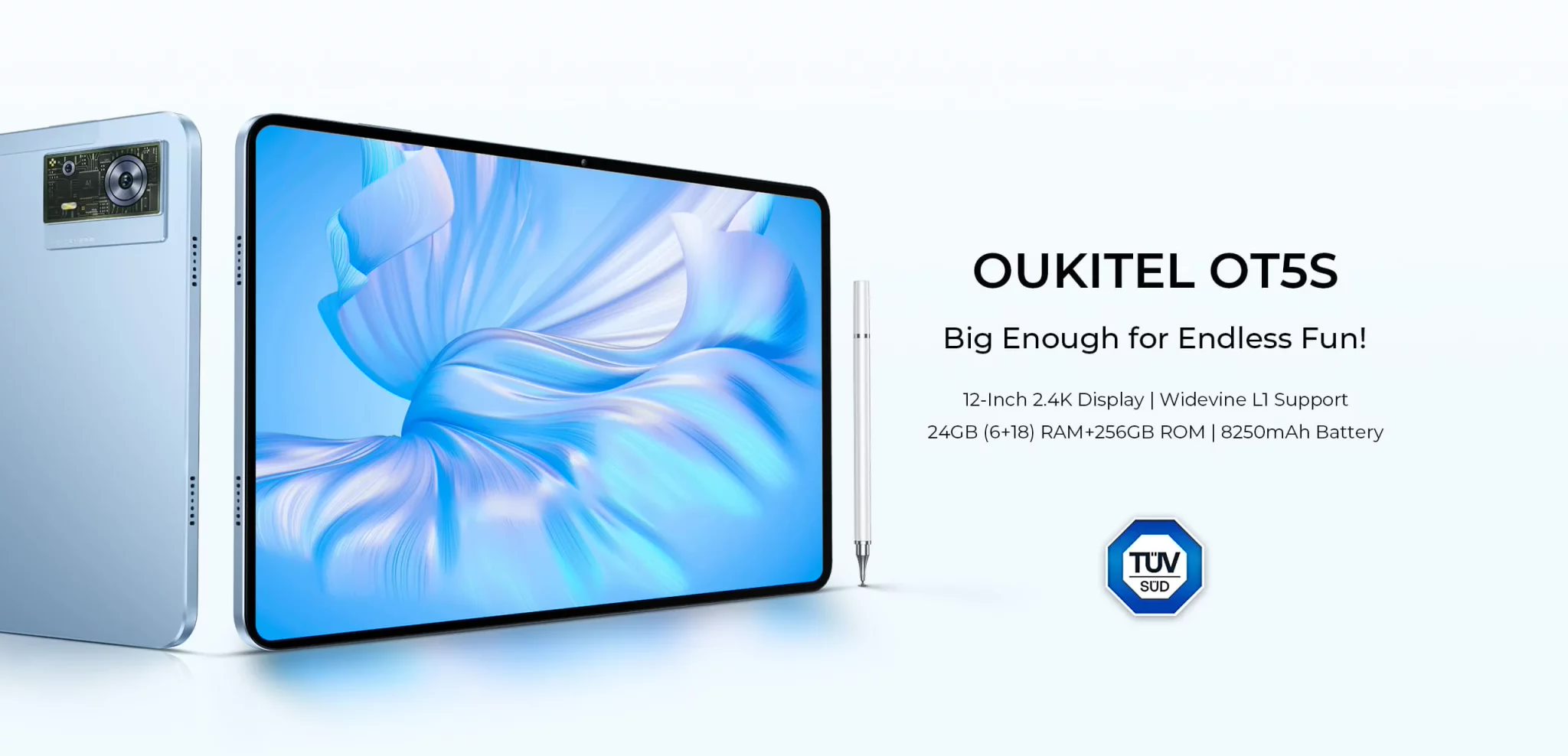 OUKITEL OT5S 平板电脑海外发布：紫光展锐 T606 + 8GB + 256GB 售 220 美元