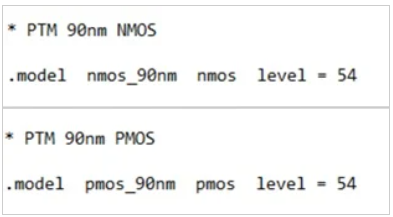 图3。NMOS和PMOS型号名称。图片由Robert Keim提供